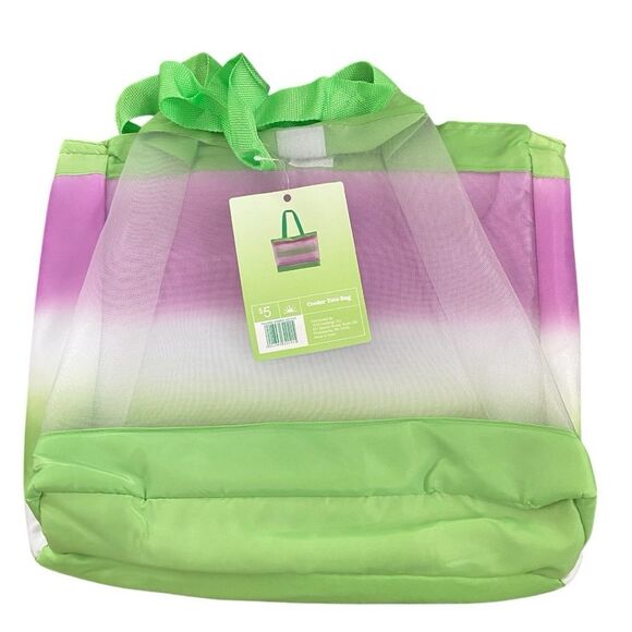 Green and Pink Cooler Tote Bag. Collectible. - Picture 2 of 3